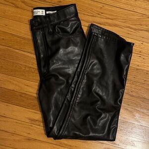 Black Vegan Leather Pants